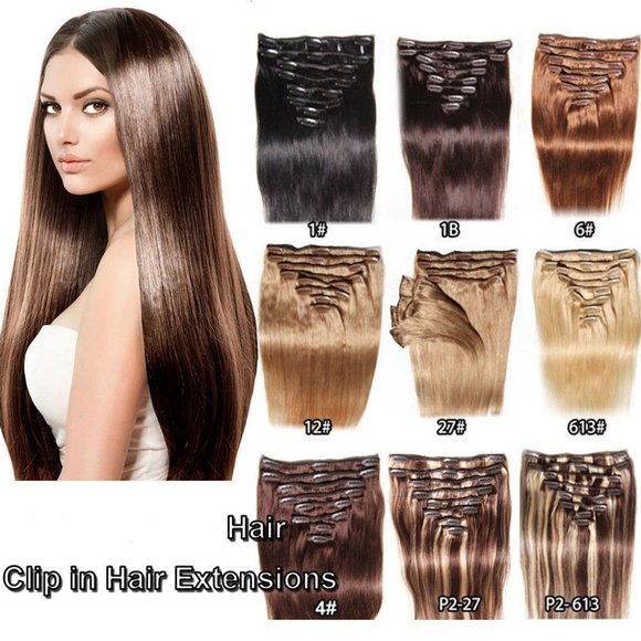 Hair Extensions #4/27 Medium Brown & Dark … - Picture 7 of 8